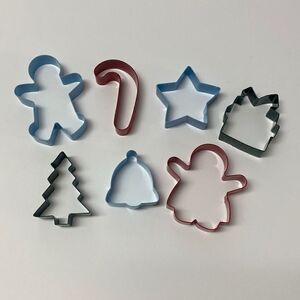 Christmas Cookie Cutters Set of 7 Powder-Coated Stainless Steel